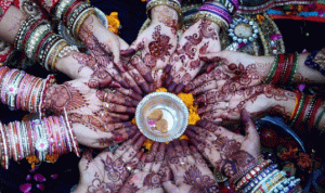 Suhaginen adorned on festival of love and faith Karva Chauth