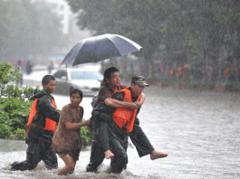 चीन में भारी बारिश से 12 मरे, कई लापता 12 killed due to heavy rain in China, many missing