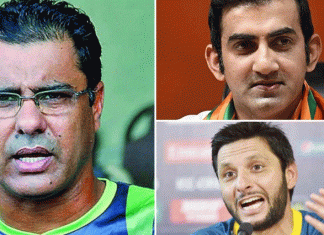 Waqars advice to Afridi and Gambhir to remain calm