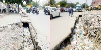 Dirt-filled sewers in Gurugram