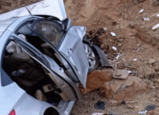 Four people died, one injured in a car in a road accident