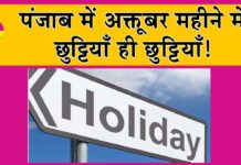 Punjab Holidays