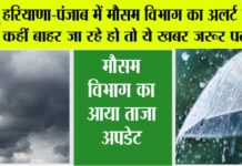 Haryana Punjab Weather Alert